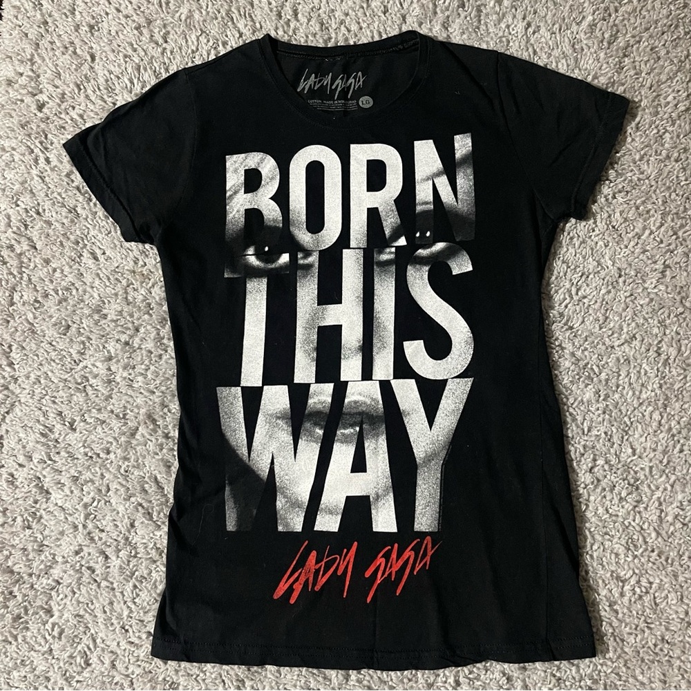 Black 'Born This Way' Graphic T-Shirt